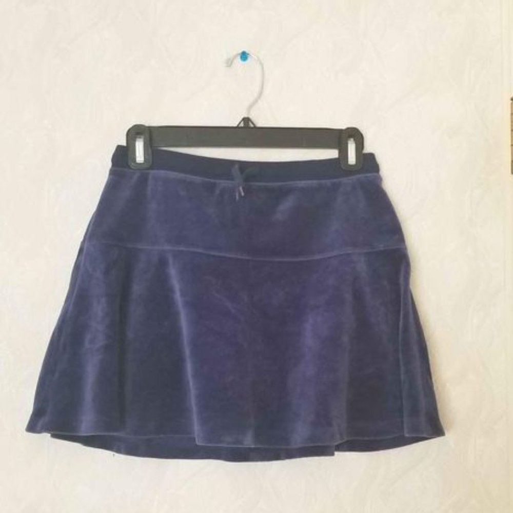 Navy Velvet Skort